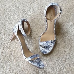 Talbots NEW Blue white Ornate Tile Trulli Ankle
